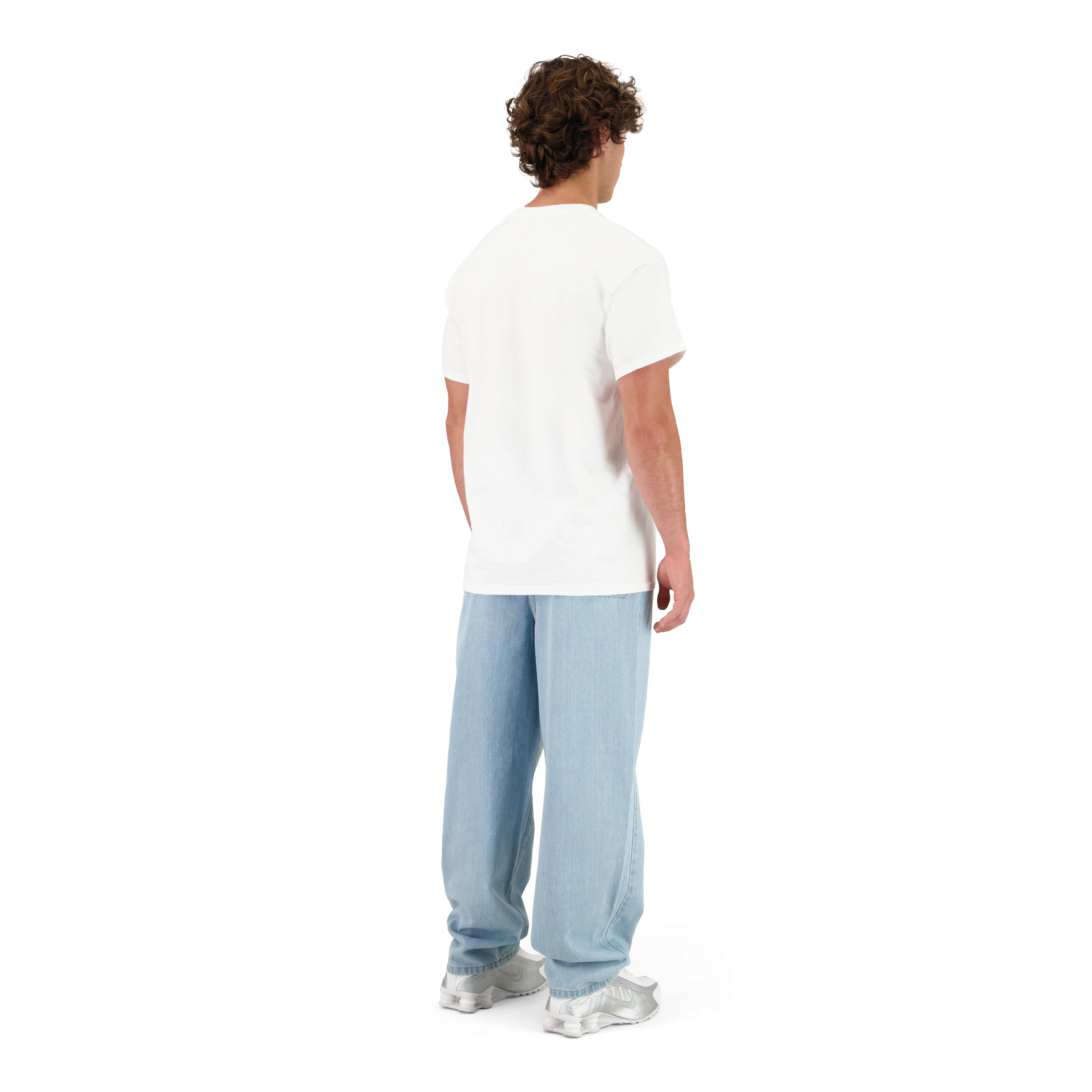 ENSEMBLE PANTALON JEANS BAGGY BLEU CLAIR + T-SHIRT CLASSIC - Image 3