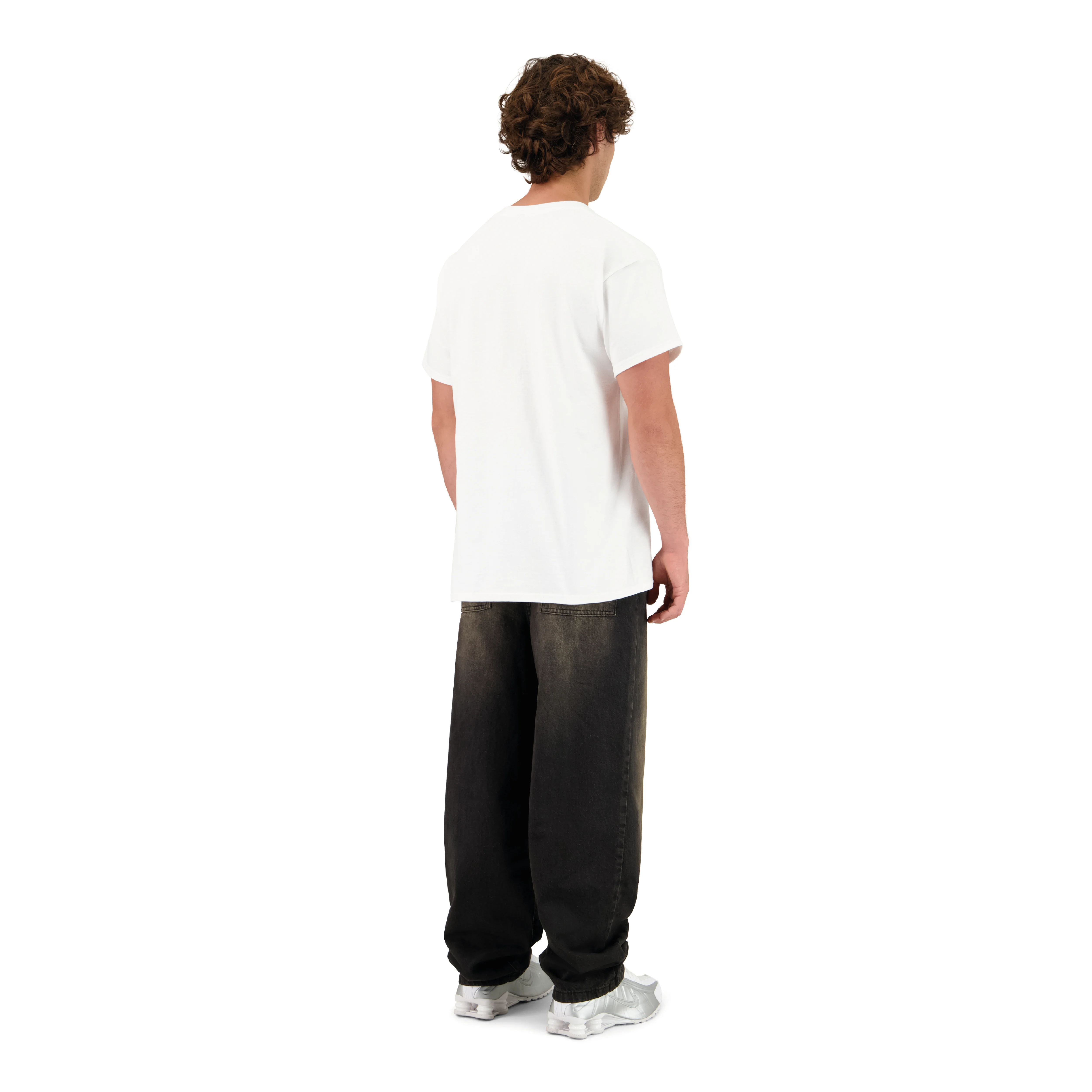 ENSEMBLE PANTALON JEANS BAGGY NOIR DÉLAVÉ SABLE + T-SHIRT CLASSIC - Image 3