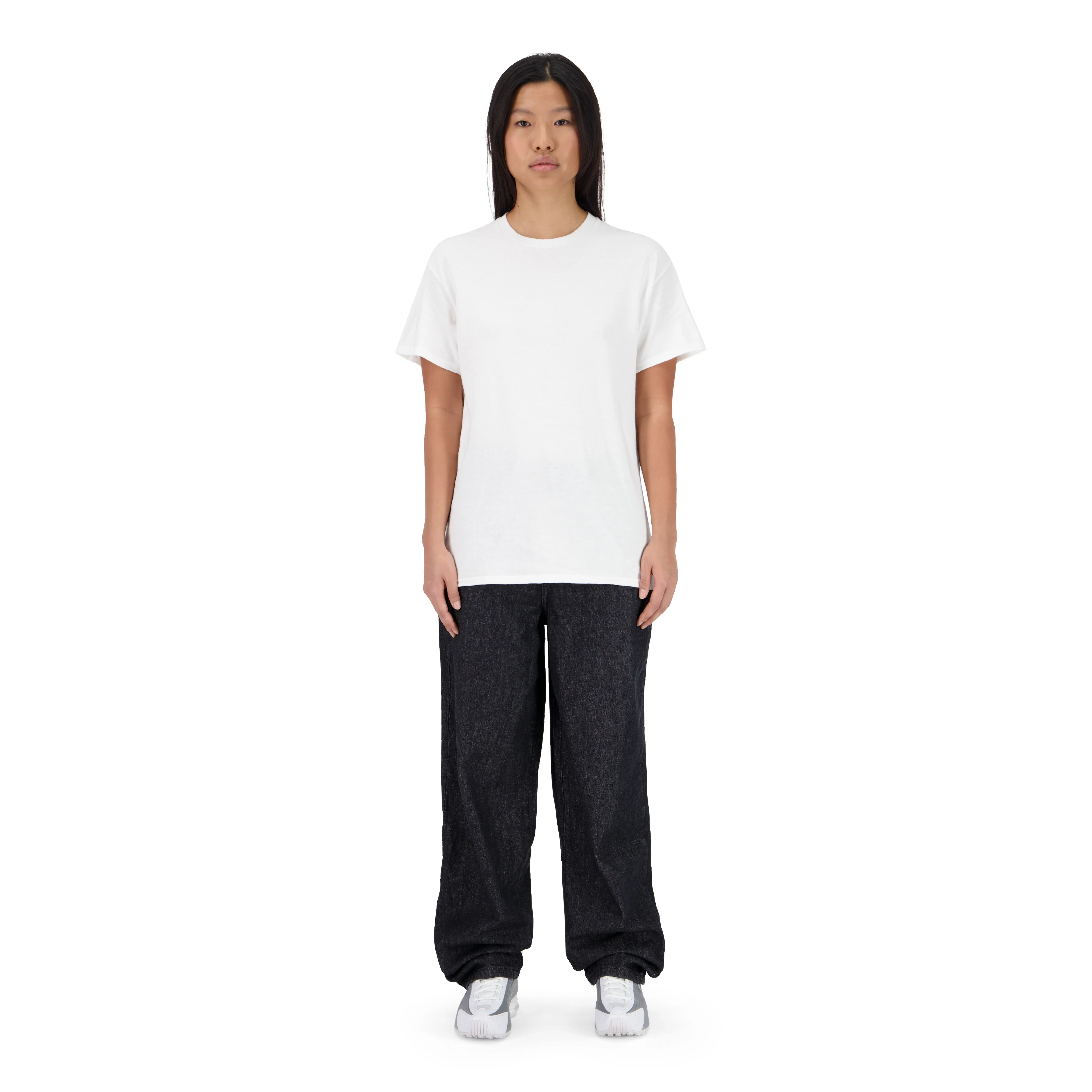 ENSEMBLE PANTALON JEANS BAGGY NOIR + T-SHIRT CLASSIC - Image 2