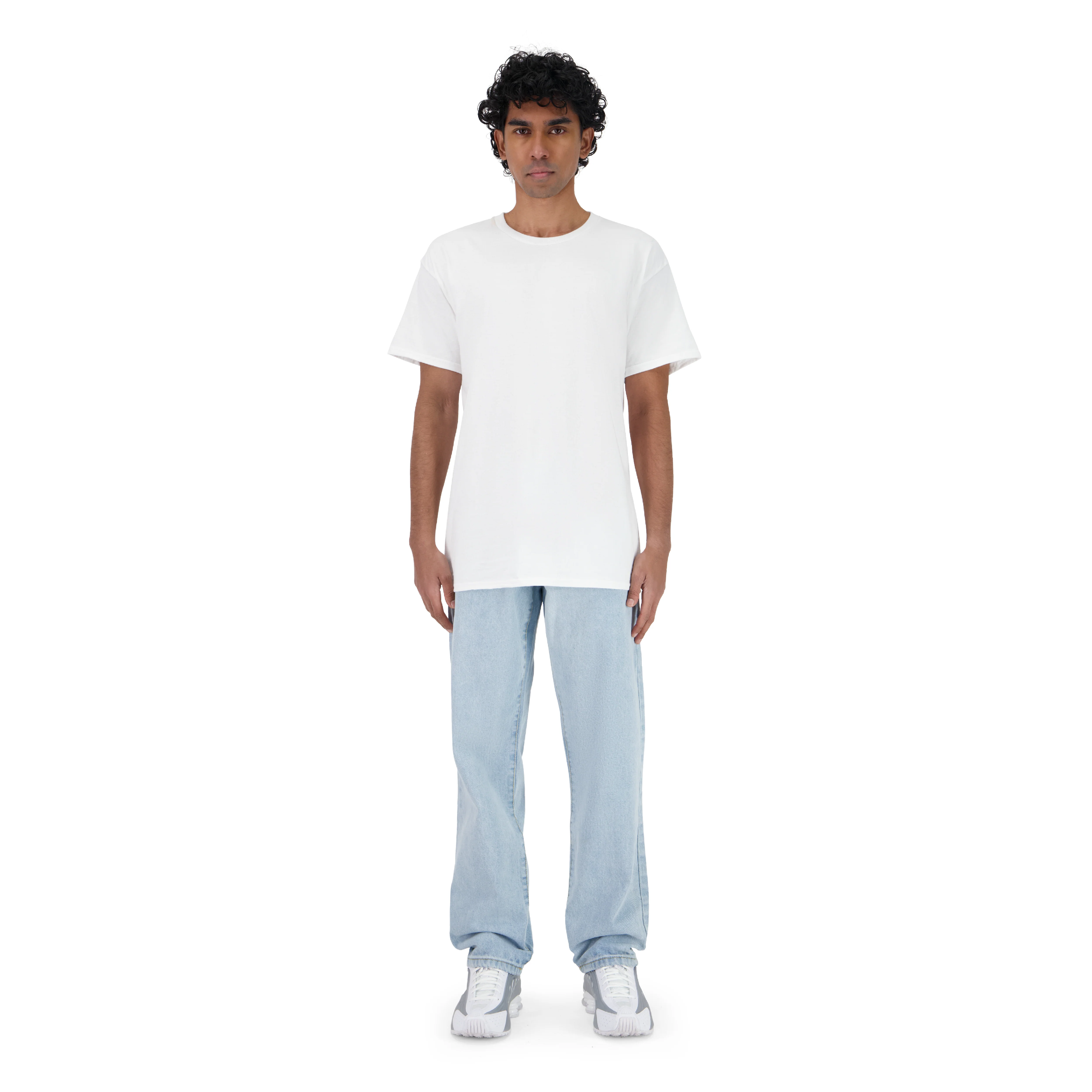 ENSEMBLE PANTALON JEANS REGULAR BLEU CLAIR + T-SHIRT CLASSIC - Image 2