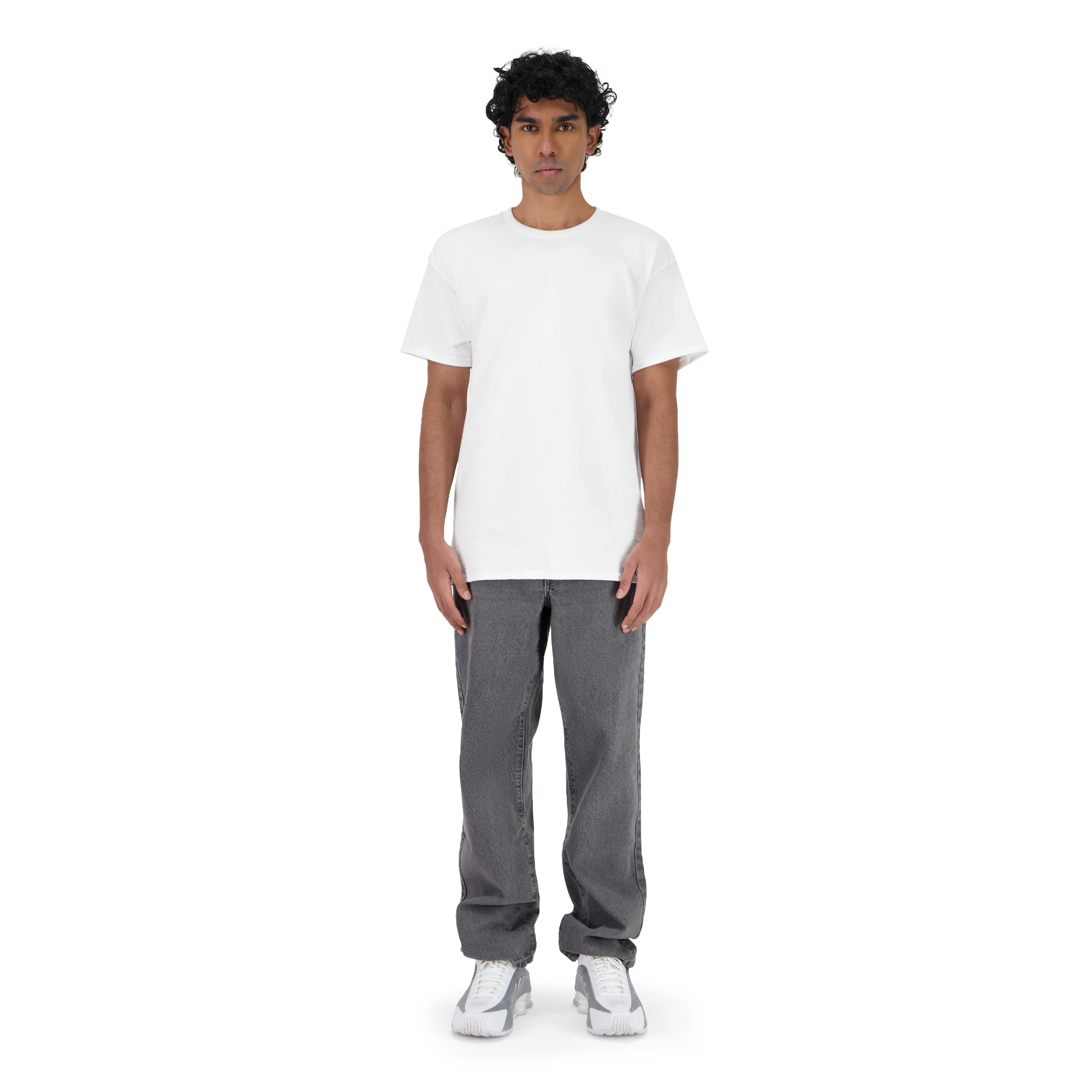 ENSEMBLE PANTALON JEANS REGULAR GRIS + T-SHIRT CLASSIC - Image 2