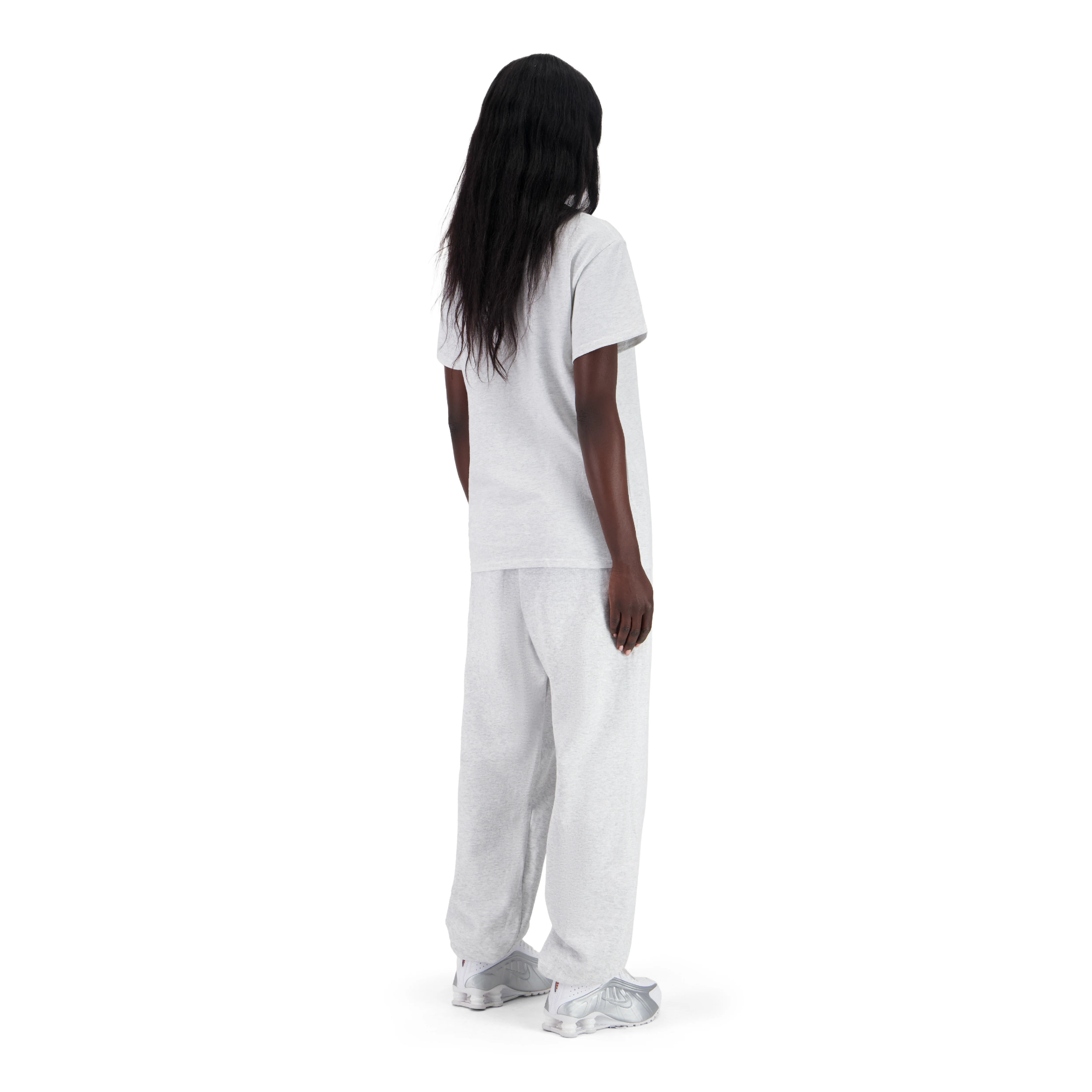ENSEMBLE PANTALON JOGGING GRIS CHINÉ + T-SHIRT - Image 3