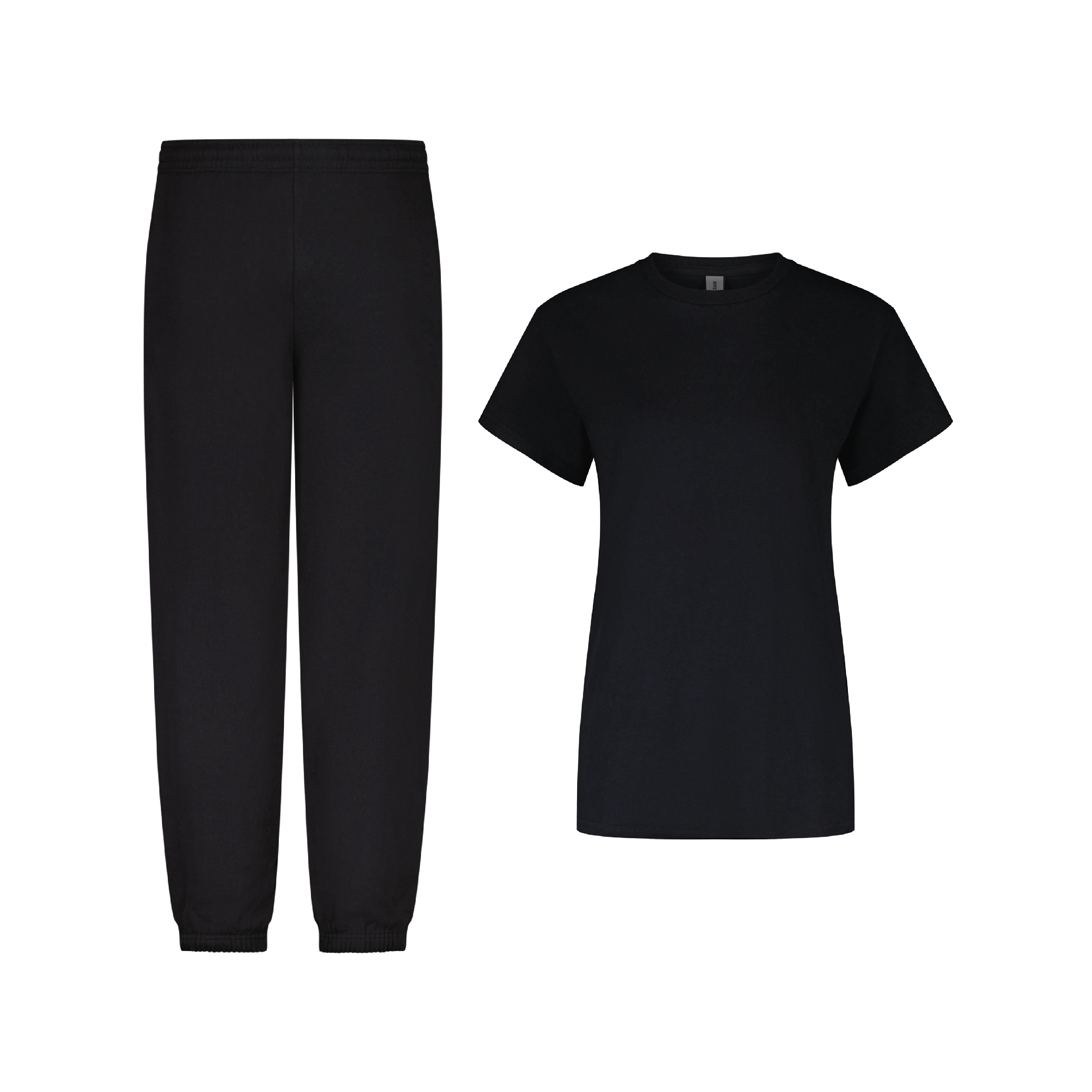 ENSEMBLE PANTALON JOGGING NOIR + T-SHIRT