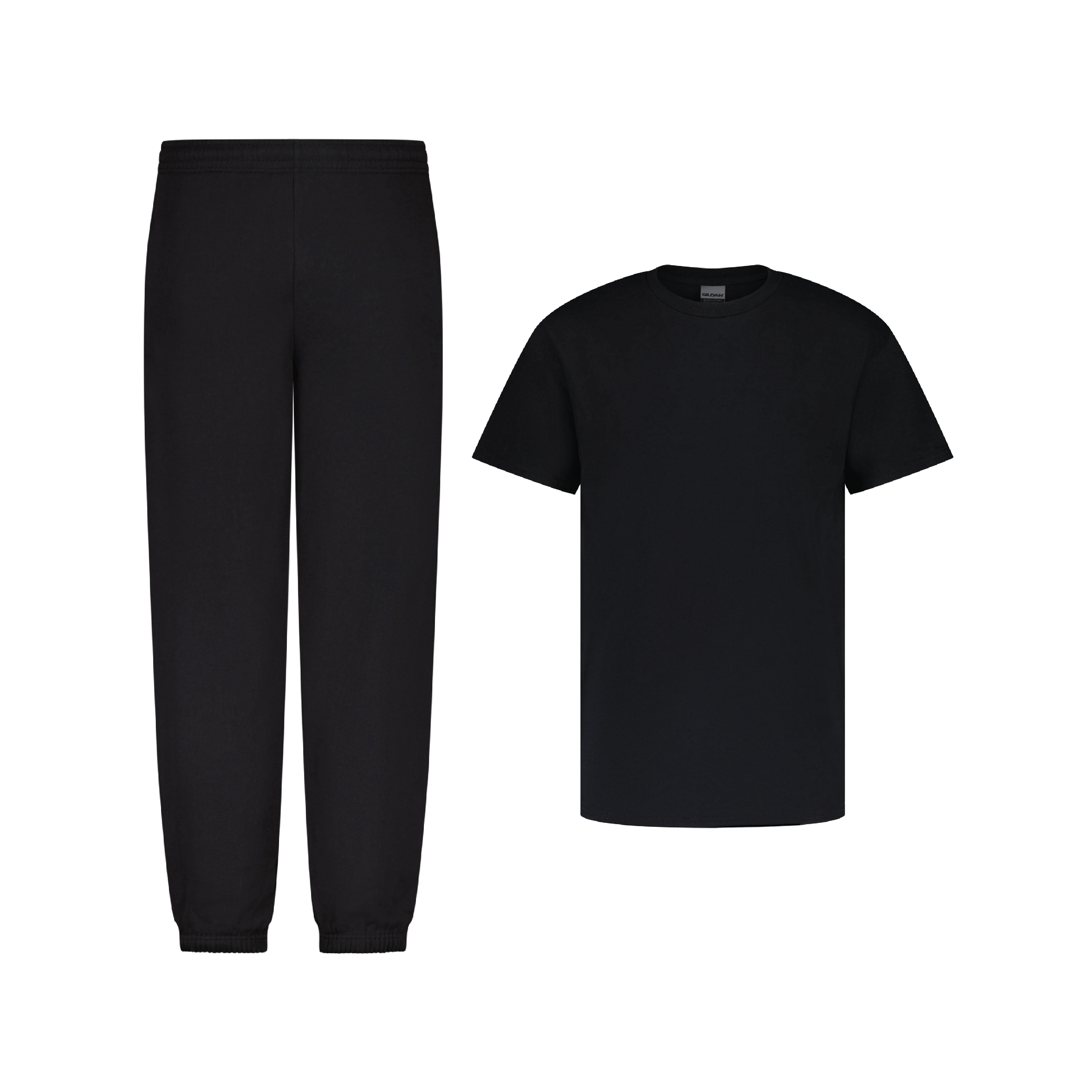 ENSEMBLE PANTALON JOGGING NOIR + T-SHIRT