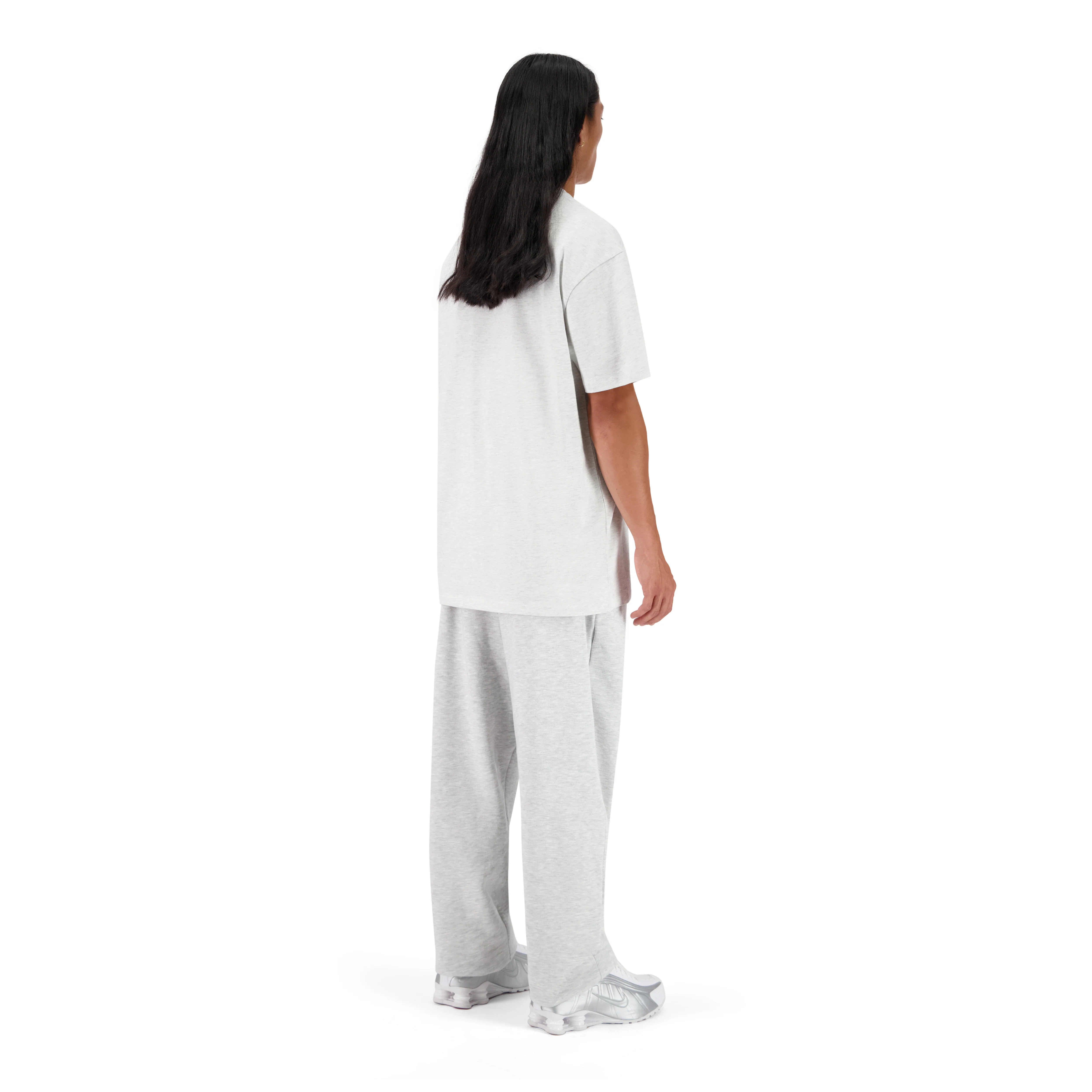 ENSEMBLE PANTALON JOGGING PREMIUM GRIS CHINÉ + T-SHIRT PREMIUM - Image 3