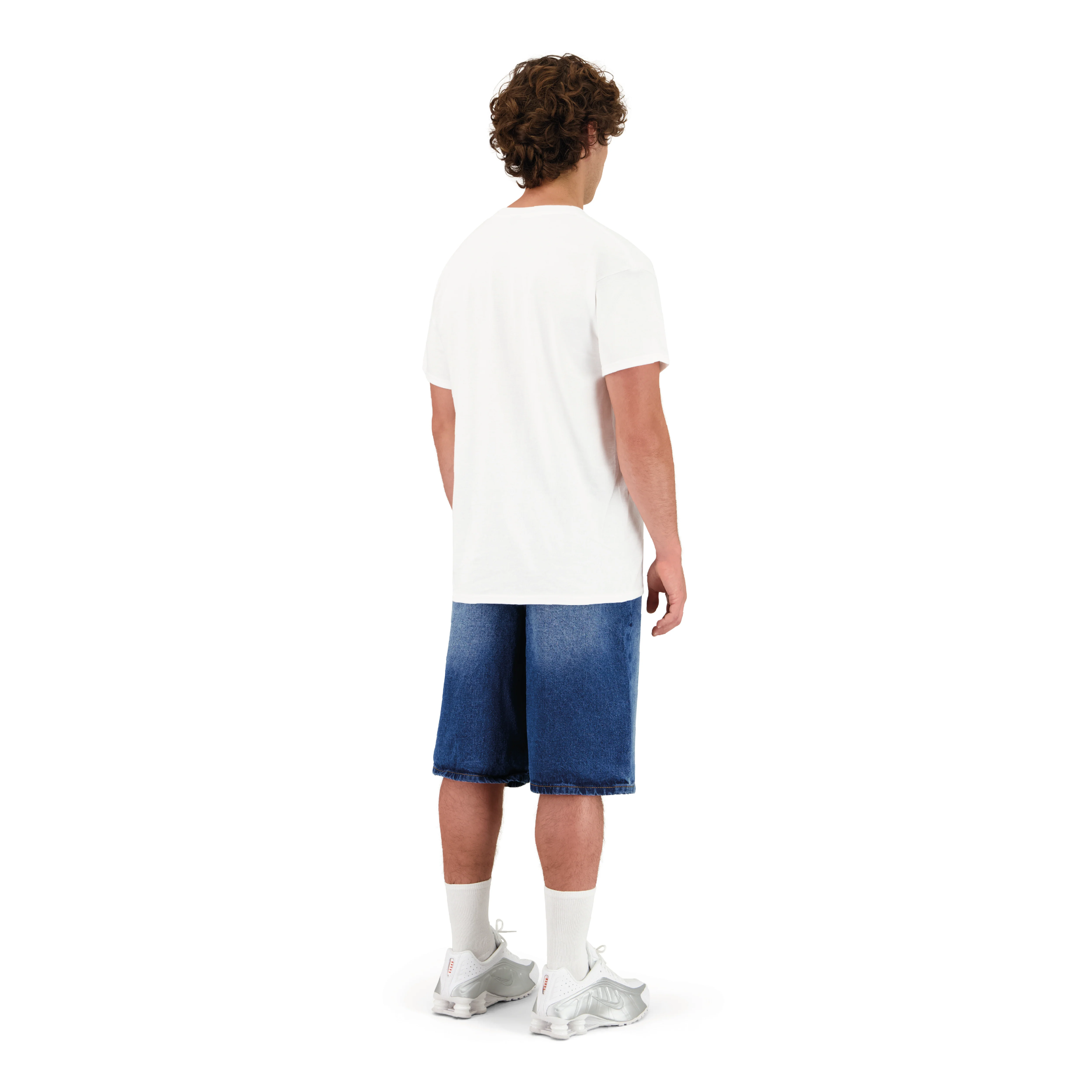 ENSEMBLE SHORT JEANS BAGGY BLEU + T-SHIRT CLASSIC - Image 3