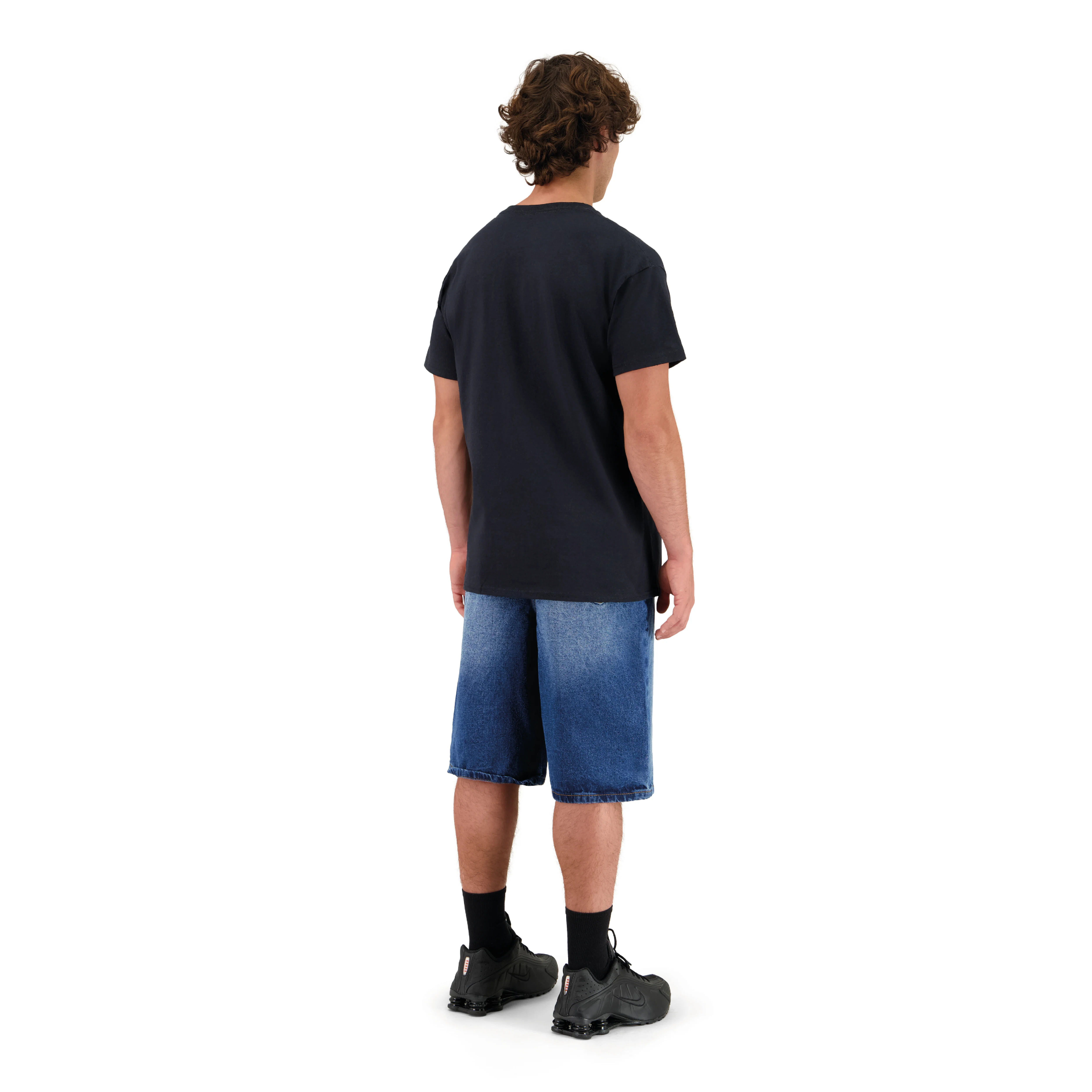ENSEMBLE SHORT JEANS BAGGY BLEU + T-SHIRT CLASSIC - Image 3