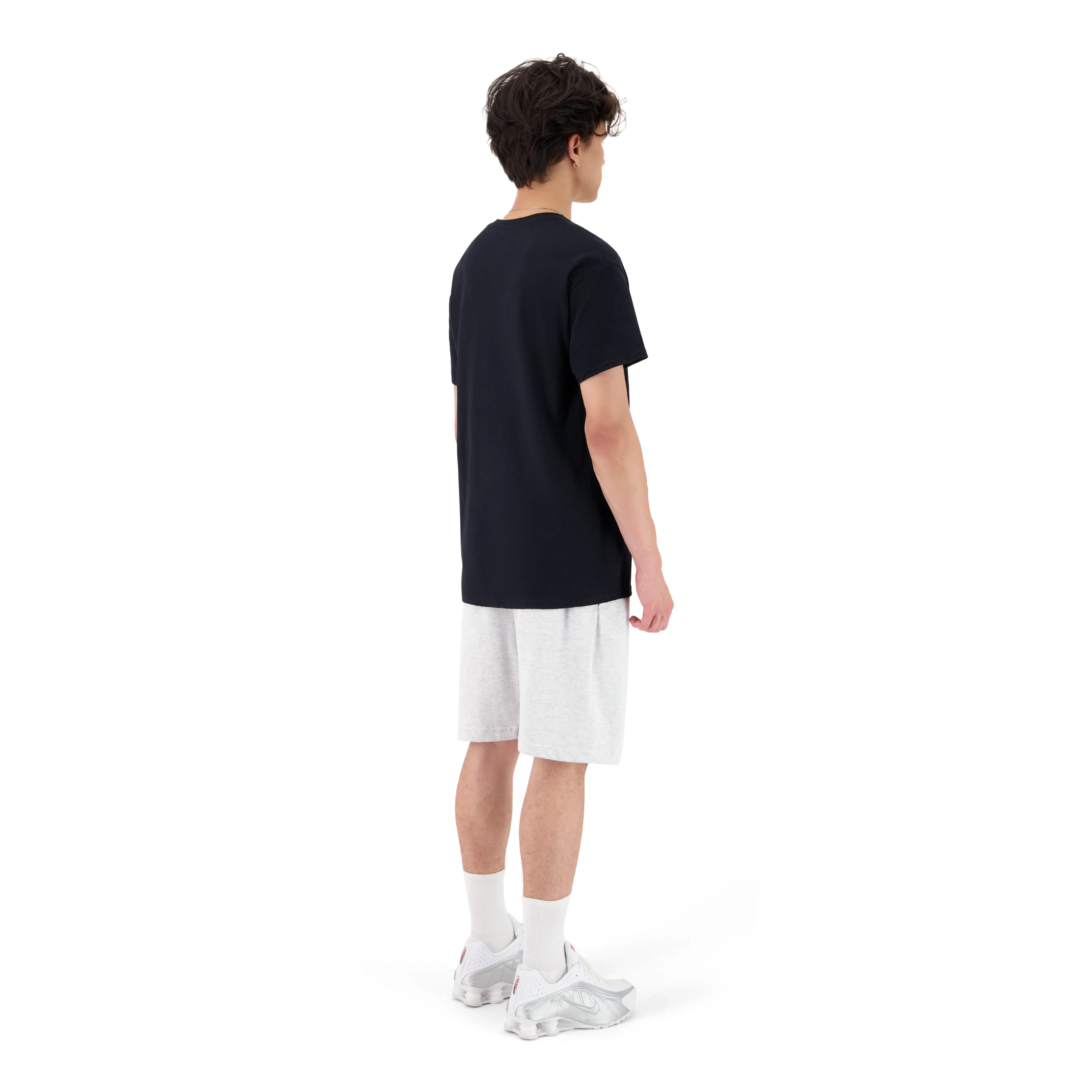 ENSEMBLE SHORT JOGGING GRIS CHINÉ + T-SHIRT - Image 3