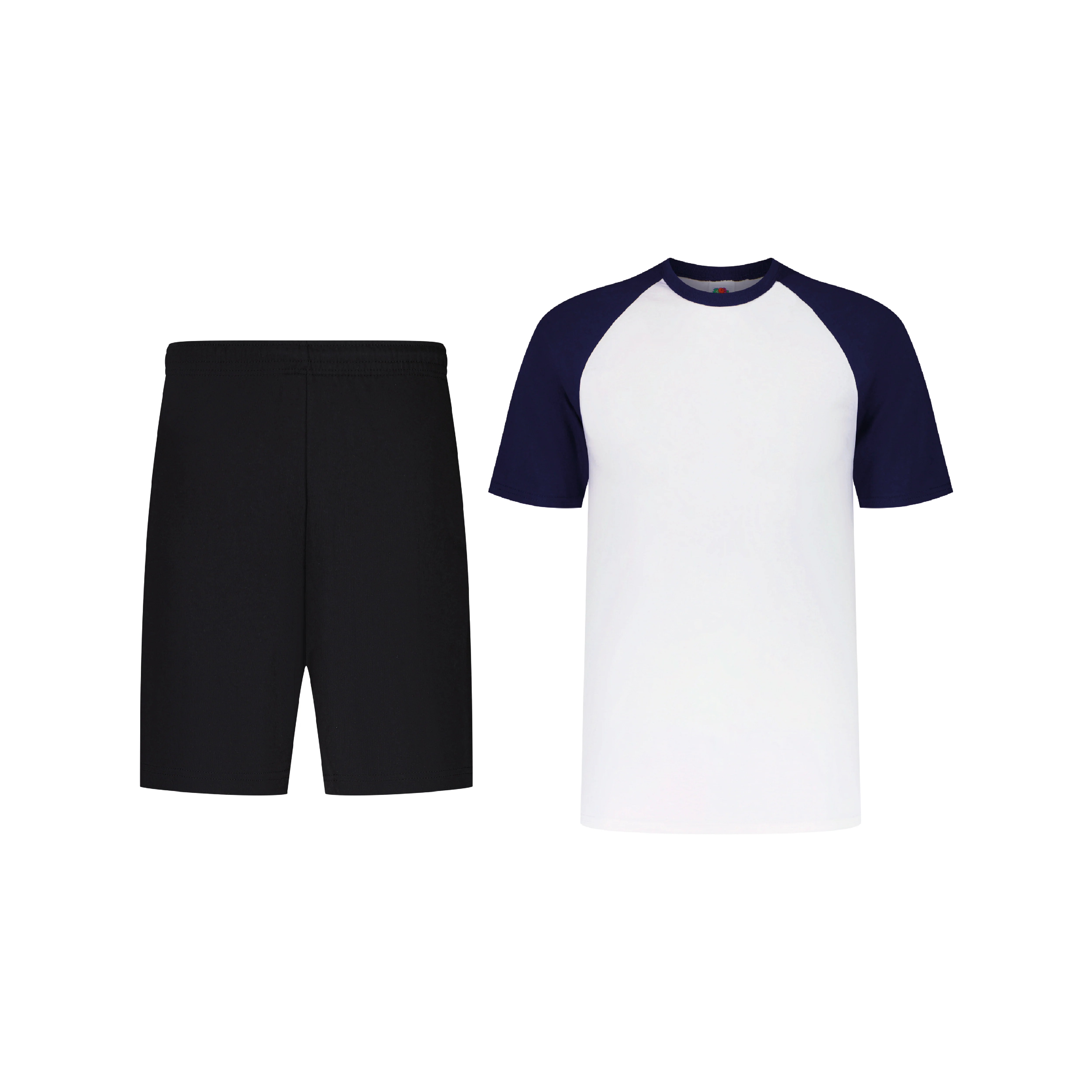 ENSEMBLE SHORT JOGGING CLASSIC NOIR + T-SHIRT CLASSIC BICOLORE