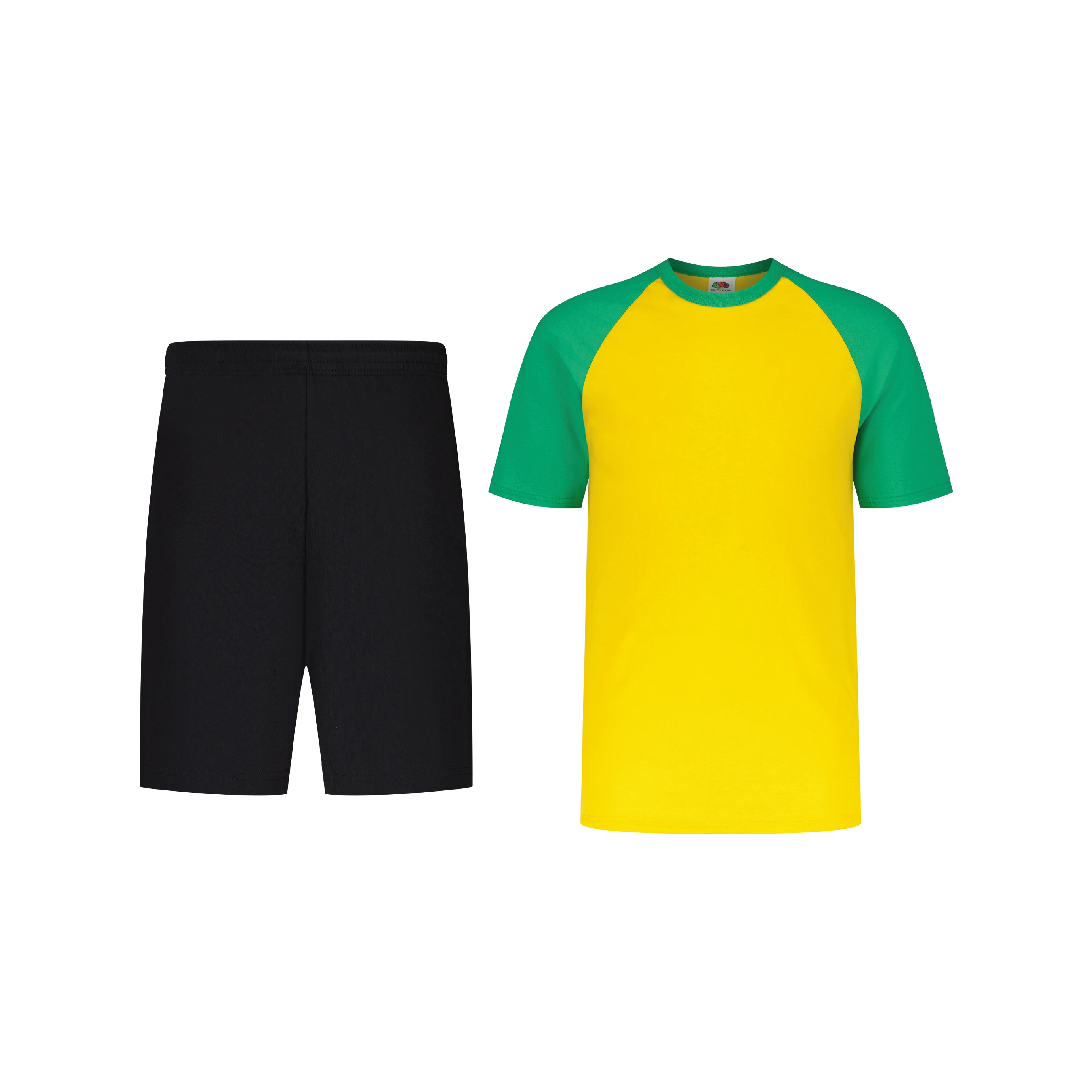 ENSEMBLE SHORT JOGGING CLASSIC NOIR + T-SHIRT CLASSIC BICOLORE