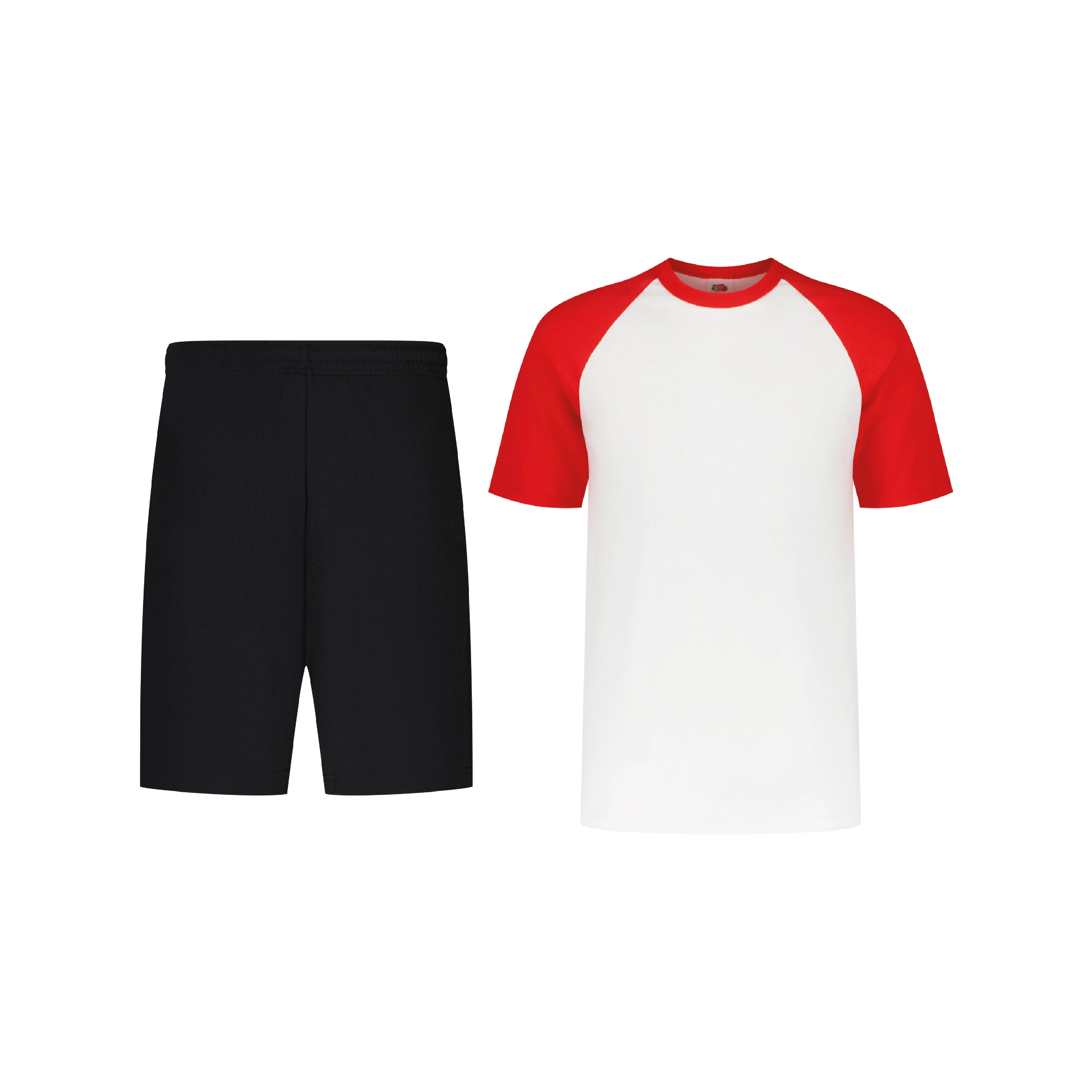 ENSEMBLE SHORT JOGGING CLASSIC NOIR + T-SHIRT CLASSIC BICOLORE