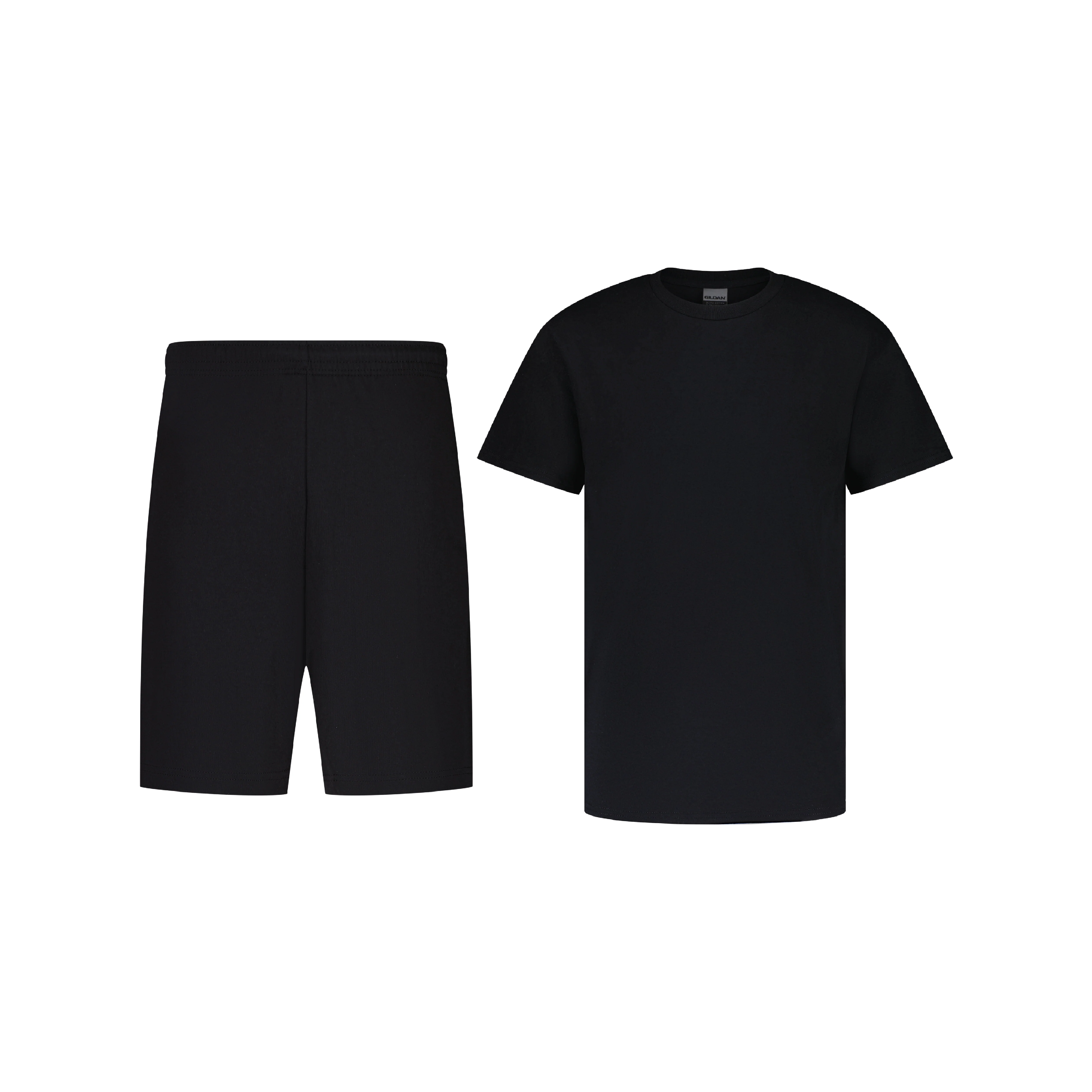 ENSEMBLE SHORT JOGGING NOIR + T-SHIRT