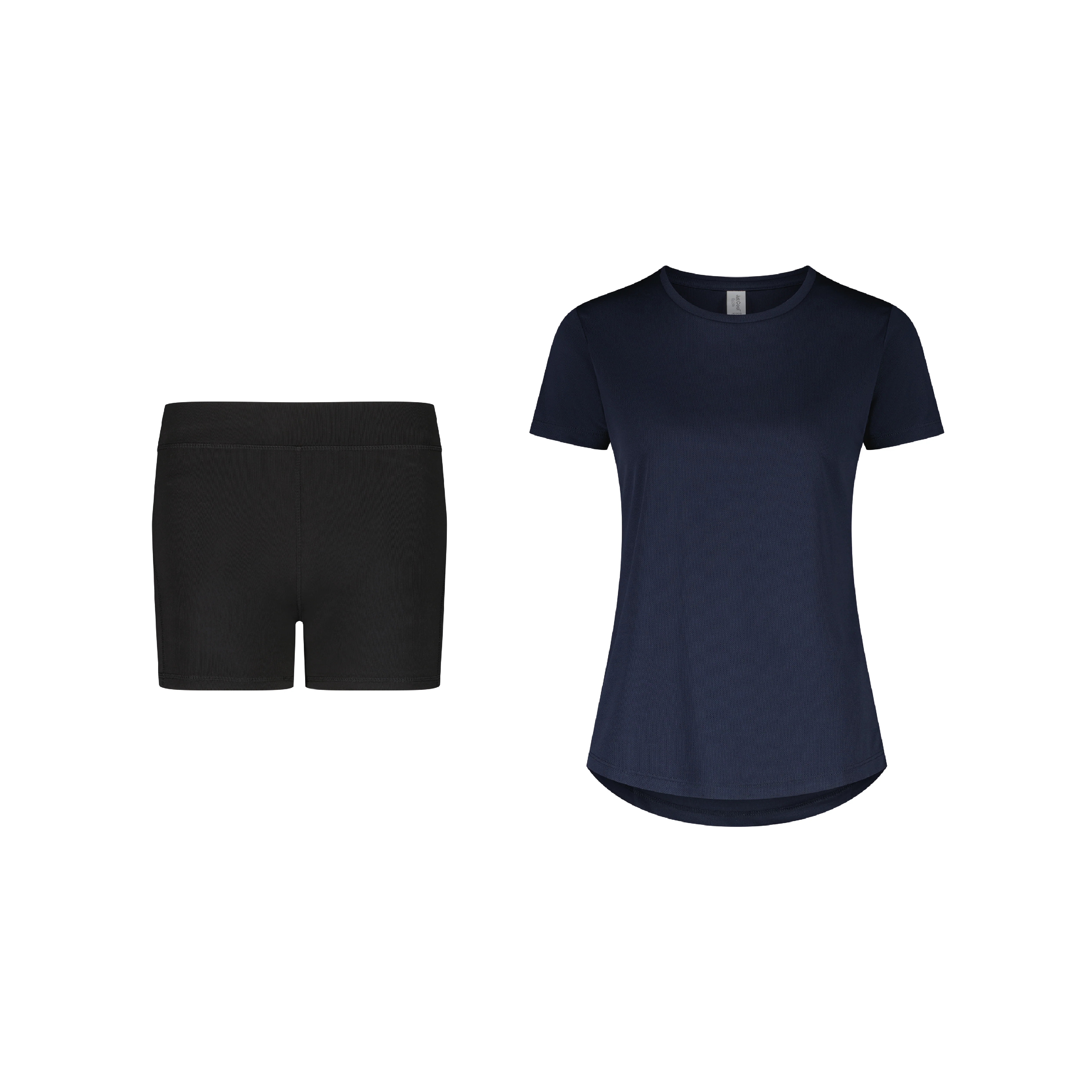 ENSEMBLE SHORT LEGGING SPORT NOIR + T-SHIRT SPORT