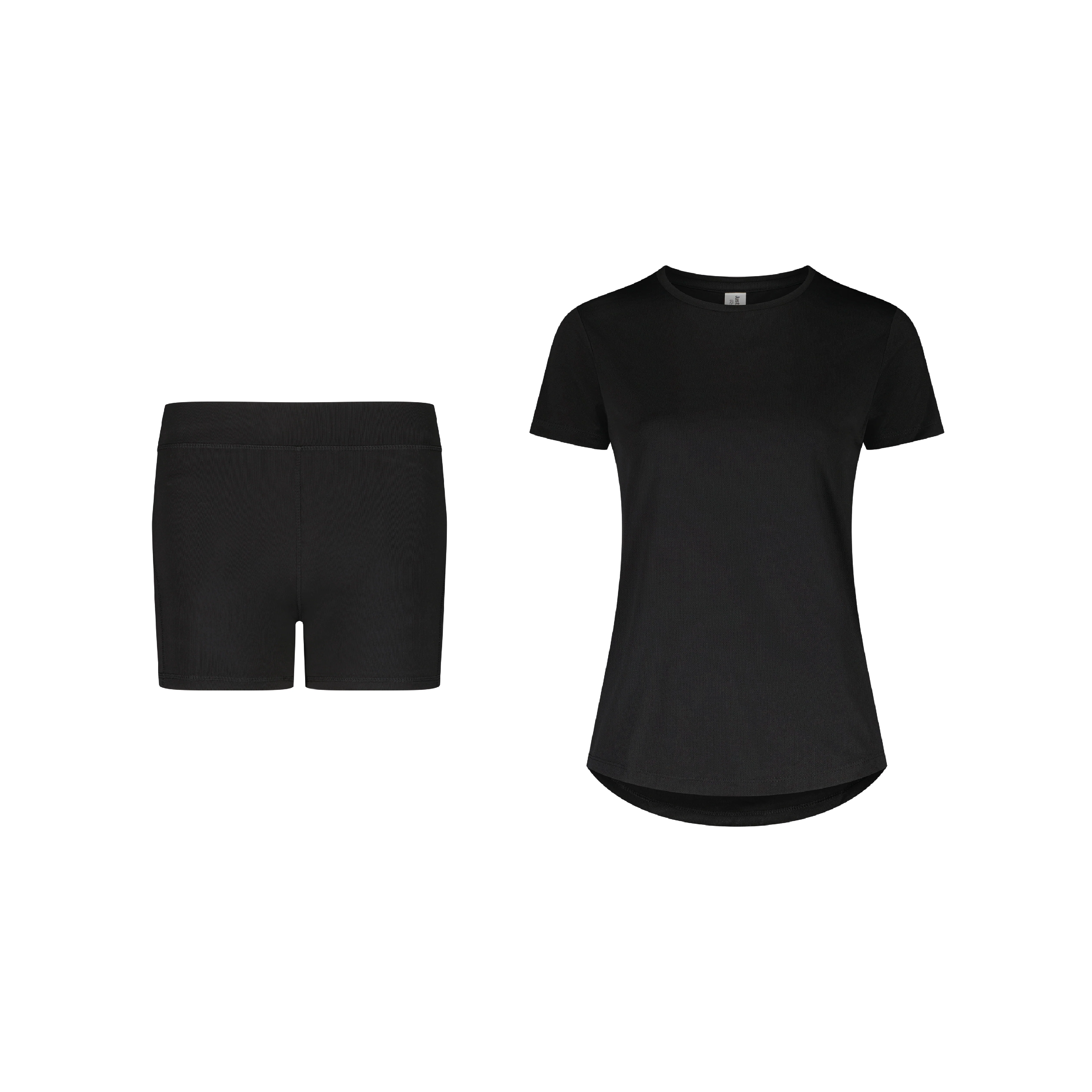 ENSEMBLE SHORT LEGGING SPORT NOIR + T-SHIRT SPORT