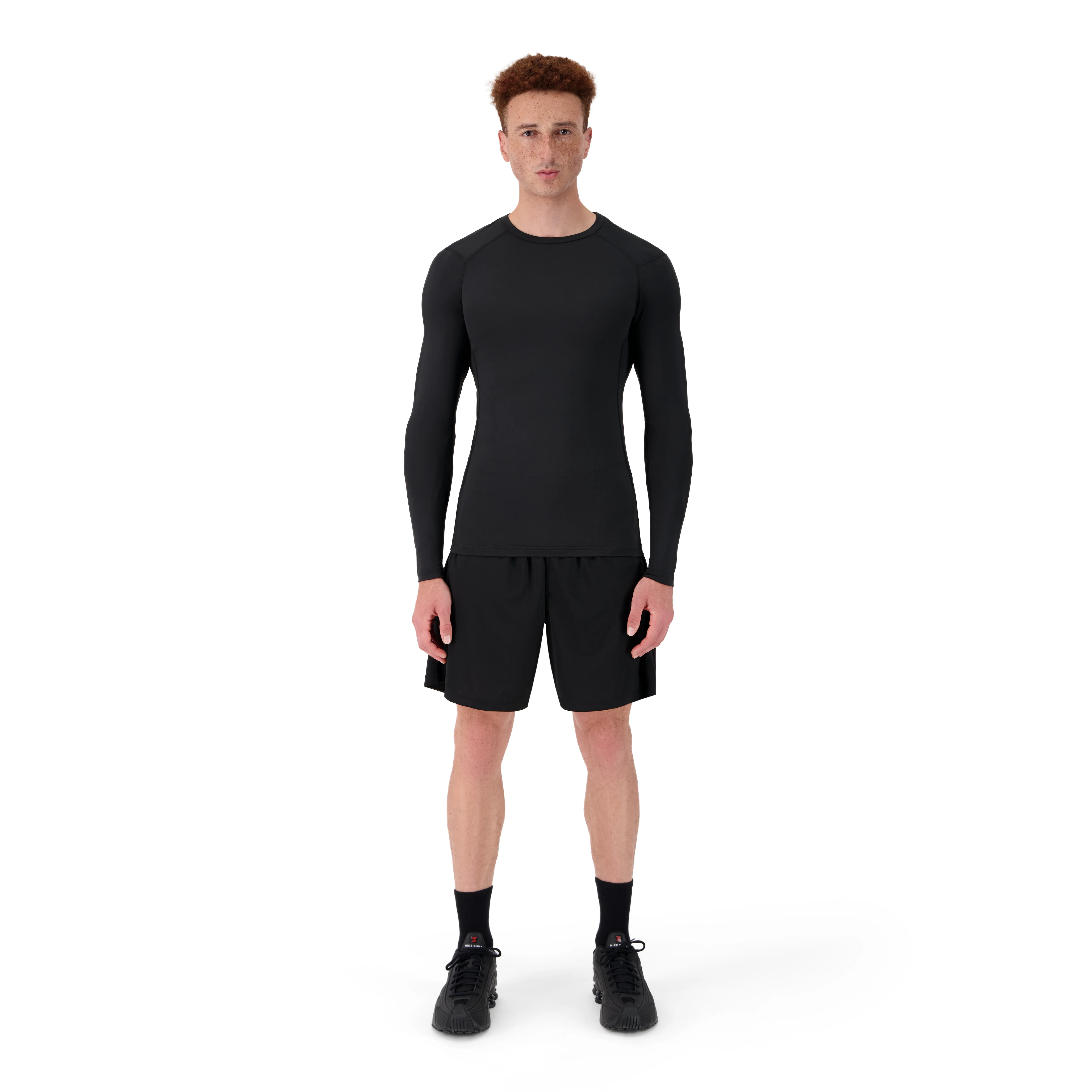 ENSEMBLE SHORT SPORT NOIR + LONGSLEEVES COMPRESSION SPORT - Image 2