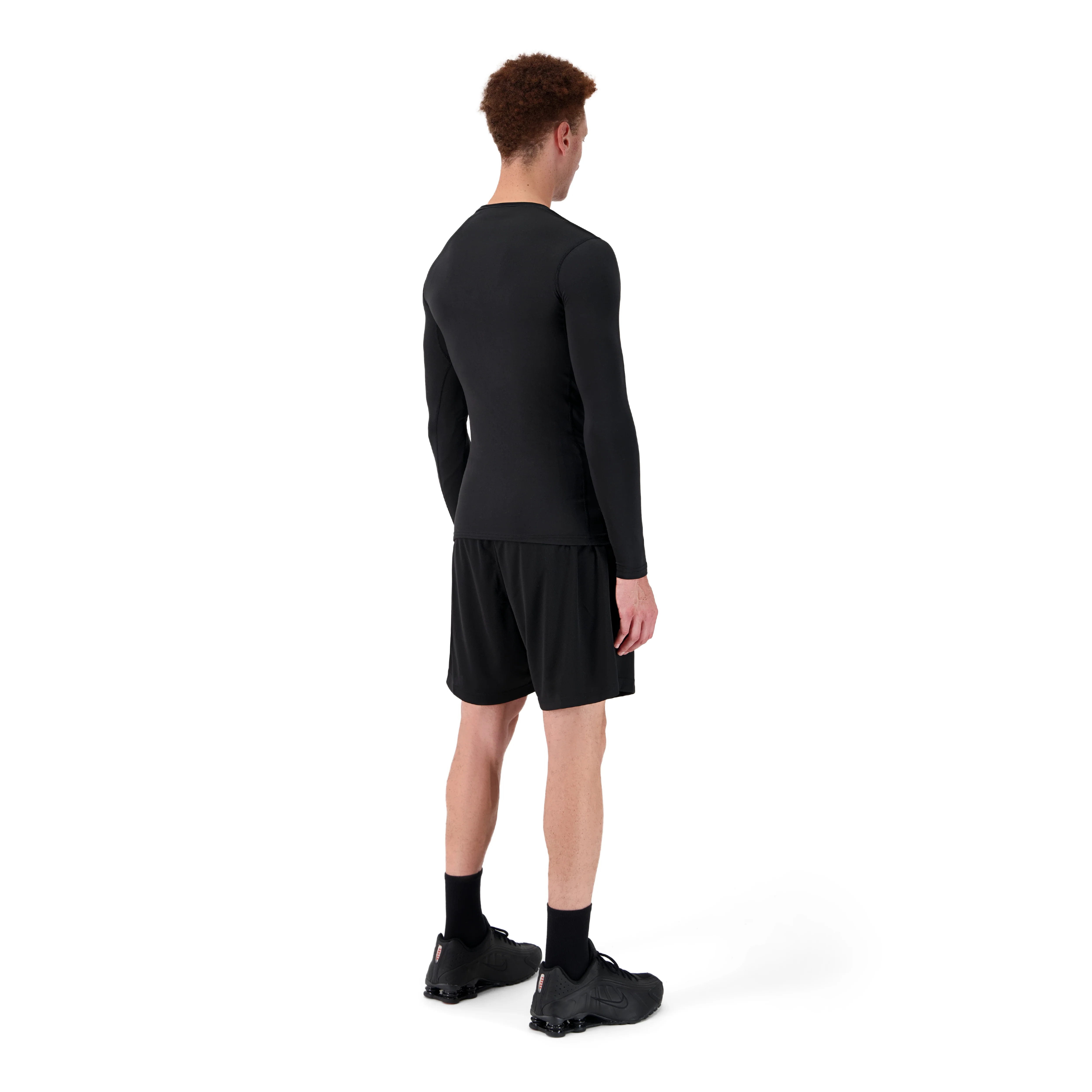 ENSEMBLE SHORT SPORT NOIR + LONGSLEEVES COMPRESSION SPORT - Image 3
